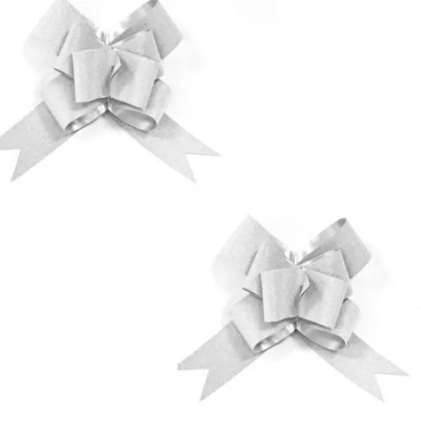 Badaboum Noeud Automatique Papillon Paillet Argent X 2 Pi Ces