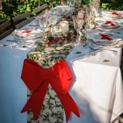 Badaboum Noeud De Noel Geant Velours Rouge New