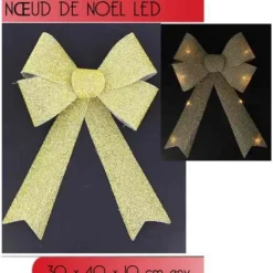 Badaboum Noeud De Noel Or Lumineux Led Clearance
