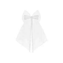 Badaboum Noeud En Satin Et Tulle Blanc 18Cm X 2 Pi Ces Best