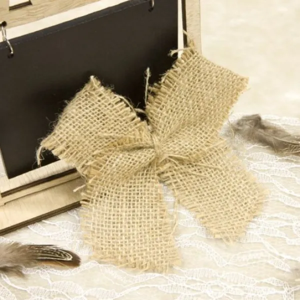 Sale Noeud En Toile De Jute D Co X 2 Pi Ces Theme Jute