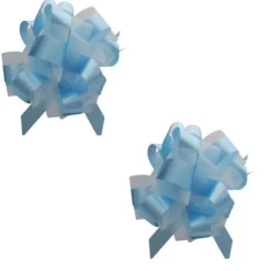 Badaboum Noeud En Tulle Bleu Ciel 50Cm X2 Outlet