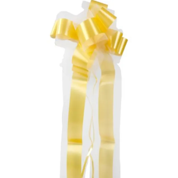 Badaboum Noeud En Tulle Jaune 50Cm X2 Online