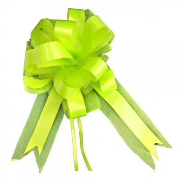 Badaboum Noeud En Tulle Vert Anis 50Cm X2 Hot