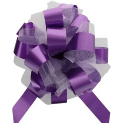 Badaboum Noeud En Tulle Violet 50Cm X2 Discount