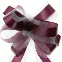 Badaboum Noeud Mariage Automatique En Tulle Bordeaux X 5 Pi Ces Clearance