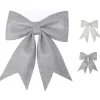 Badaboum Noeud Papillon Paillet De Noel Argent Blanc New
