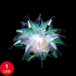 Badaboum Noeud Satin Blanc Iris Lumineux 1Led New