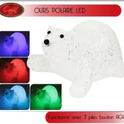 Badaboum Ours Polaire De Noel Lumineux Led Best