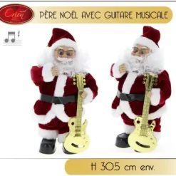 Badaboum P Re Noel Automate Avec Guitare Musical Discount