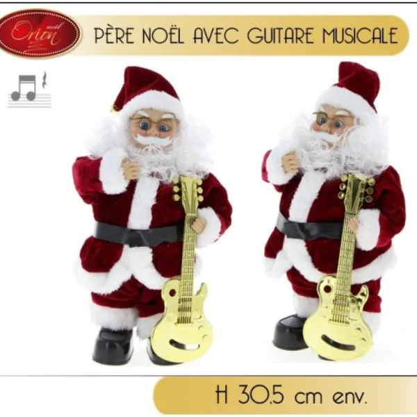 Badaboum P Re Noel Automate Avec Guitare Musical Discount