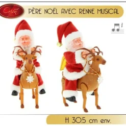 Badaboum P Re Noel Automate Avec Renne Musical Outlet