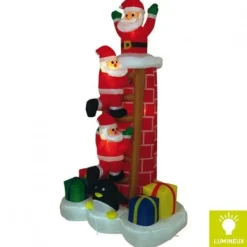 Badaboum P Re Noel Gonflable Sur Echelle Lumineuse Hot