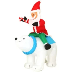 Badaboum P Re Noel Gonflable Sur Ours Lumineux Hot