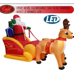 Badaboum P Re Noel Gonflable Sur Traineau