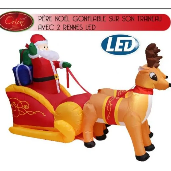 Badaboum P Re Noel Gonflable Sur Traineau
