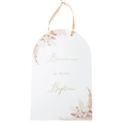 Hot Pancarte Bienvenue A Notre Bapt Me Pampas Fleurs De Coton Theme Bapteme
