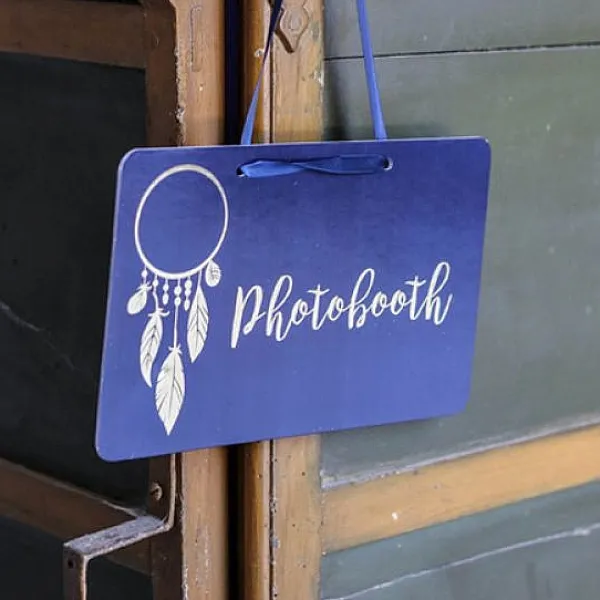 Badaboum Pancarte Photobooth Bleu Marine Pas Cher Sale
