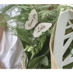 Best Papillon Naturel Avec Clips X 4 Pi Ces Theme Jute