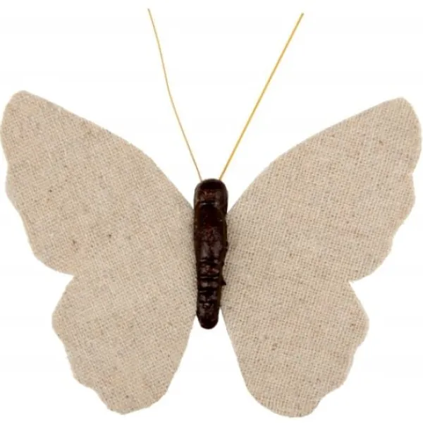 Best Papillon Naturel Avec Clips X 4 Pi Ces Theme Jute