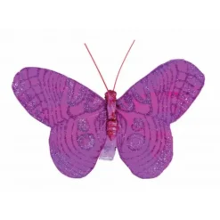 Badaboum Papillon Sur Pince Scintillante X 6 Pi Ces Hot