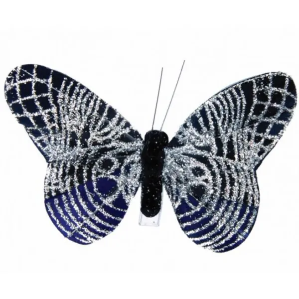 Badaboum Papillon Sur Pince Scintillante X 6 Pi Ces Hot