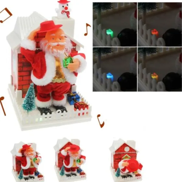 Badaboum Pere Noel Automate Avec Maison Discount