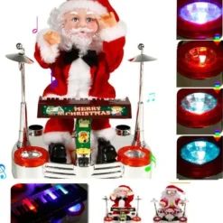 Badaboum Pere Noel Automate Joue Au Clavier / Batterie Clearance