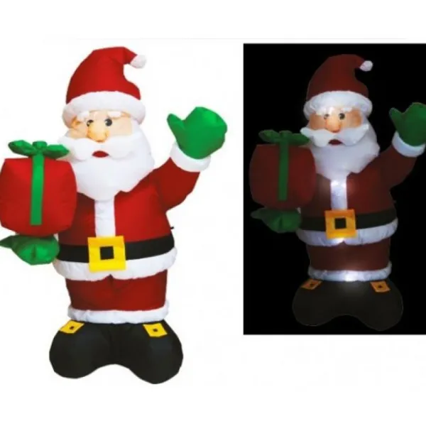 Badaboum Pere Noel Gonflable Debout Avec Paquet Cadeau Hot