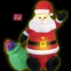 Badaboum Pere Noel Gonflable Lumineux Avec Sac Cadeau