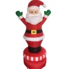 Badaboum Pere Noel Gonflable Pas Cher Qui Tourne 180Cm Outlet