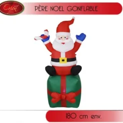 Badaboum Pere Noel Gonflable Sur Paquet Cadeau Online