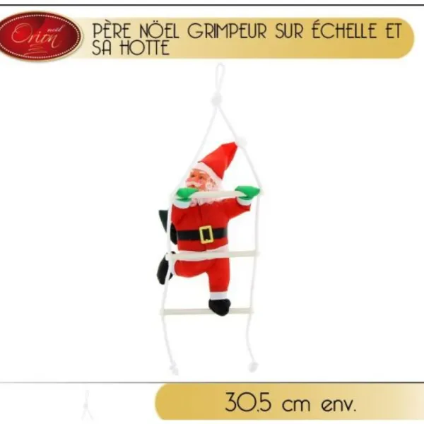 Badaboum Pere Noel Grimpeur Sur Echelle Avec Hotte Hot