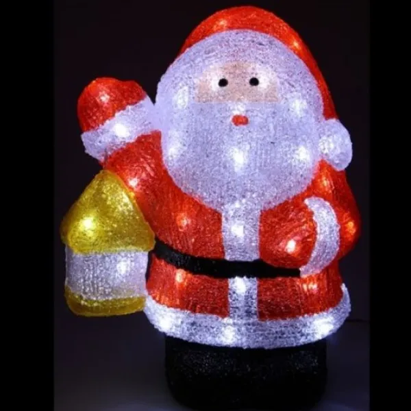 Badaboum Pere Noel Lumineux Acrylique 48Led