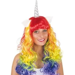 Outlet Perruque Licorne Multicolore Theme Licorne
