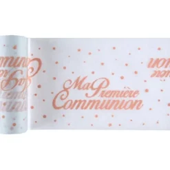 Hot Petit Chemin De Table Communion Corail Theme Communion
