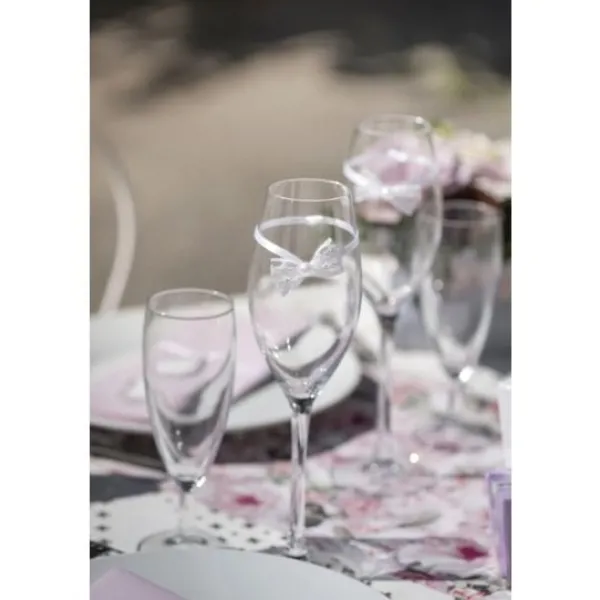 Online Petit Noeud En Dentelle Blanc Avec Ruban X 10 Pi Ces Theme Dentelle