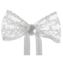 Online Petit Noeud En Dentelle Blanc Avec Ruban X 10 Pi Ces Theme Dentelle