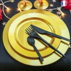 Best Petite Assiette Plastique Ronde R Utilisable Or X 6 Pi Ces Theme Eco-Responsable