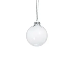 Badaboum Petite Boule De Noel En Verre Transparent 4Cm Outlet