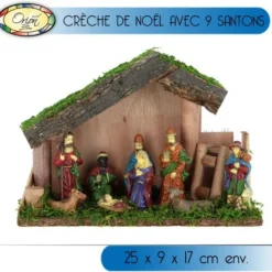 Badaboum Petite Creche De Noel + 9 Santons Clearance