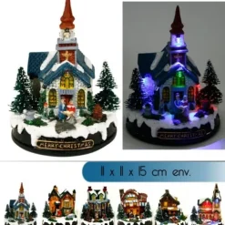 Badaboum Petite Maison Lumineuse De Noel 11Cm Outlet