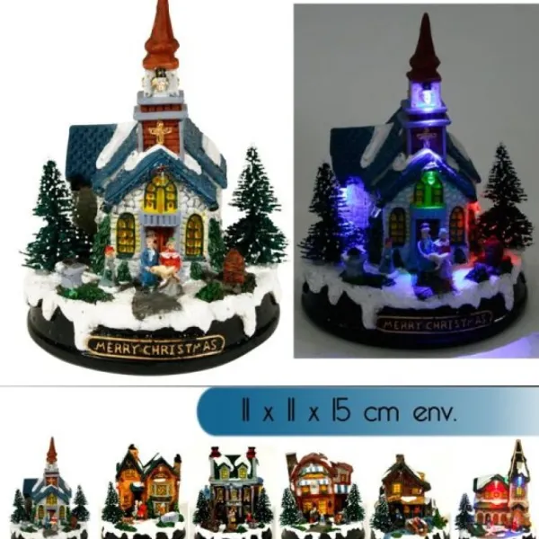 Badaboum Petite Maison Lumineuse De Noel 11Cm Outlet