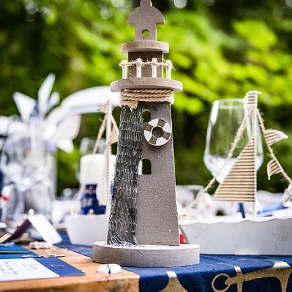 Badaboum Phare Decoration Mariage Theme Mer 30Cm Outlet