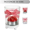 Badaboum Photophore De Noel En Verre Avec Support En M Tal Et Ruban Outlet