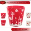 Badaboum Photophore De Noel En Verre Avec Bougie Rouge Blanc Best
