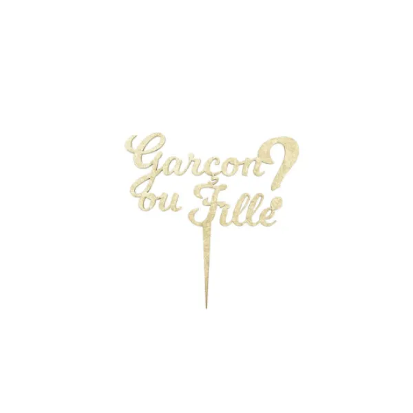 Clearance Pic D Co En Bois Dor Gender Reveal Gar On Ou Fille Theme Gender Reveal
