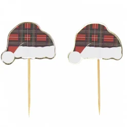 Badaboum Pics Cocktails Bonnet De Noel Tartan X10 Pi Ces Clearance