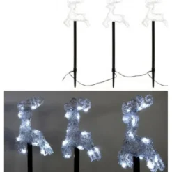 Badaboum Pics Solaires Avec Renne Acrylique 48 Led Hot