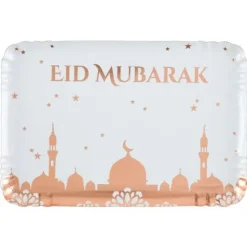 Discount Plateau En Carton Oriental Rose Gold X 5 Pi Ces Theme Eid Mubarak & Ramadan